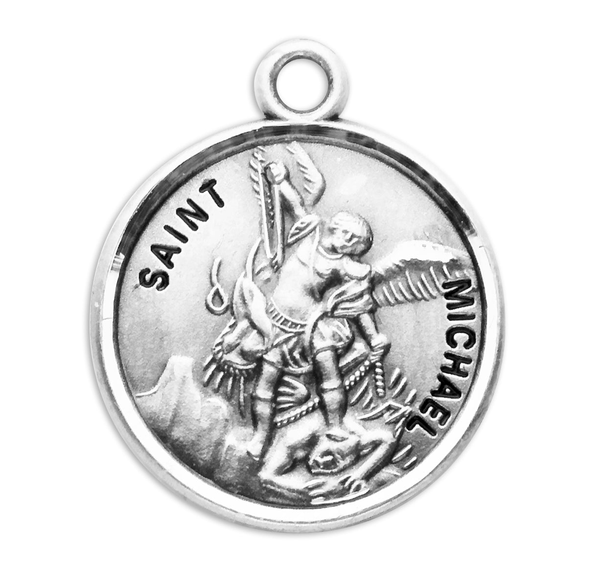 St. Michael Sterling Silver Medal Necklace