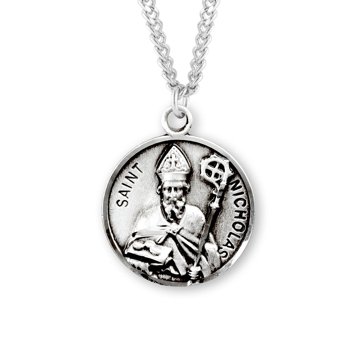 St. Nicholas Sterling Silver Medal Necklace