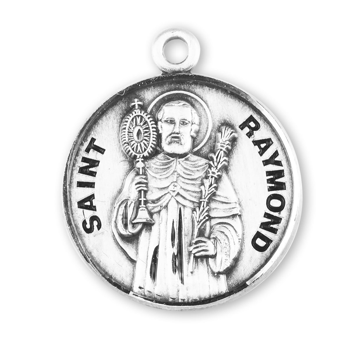 St. Raymond Sterling Silver Medal Necklace