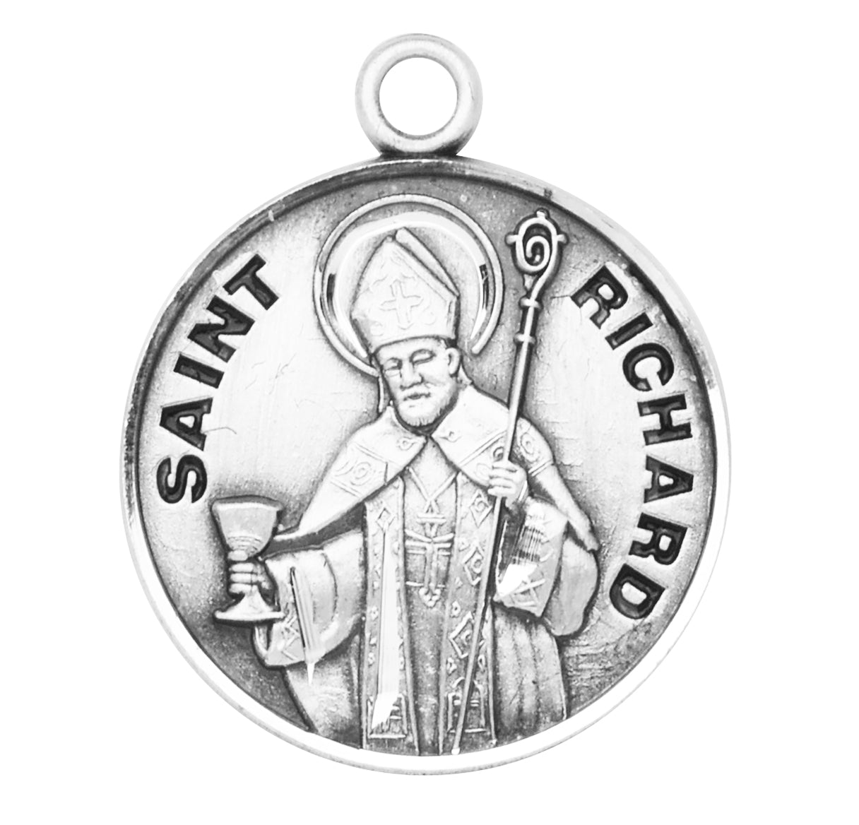 St. Richard Sterling Silver Medal Necklace