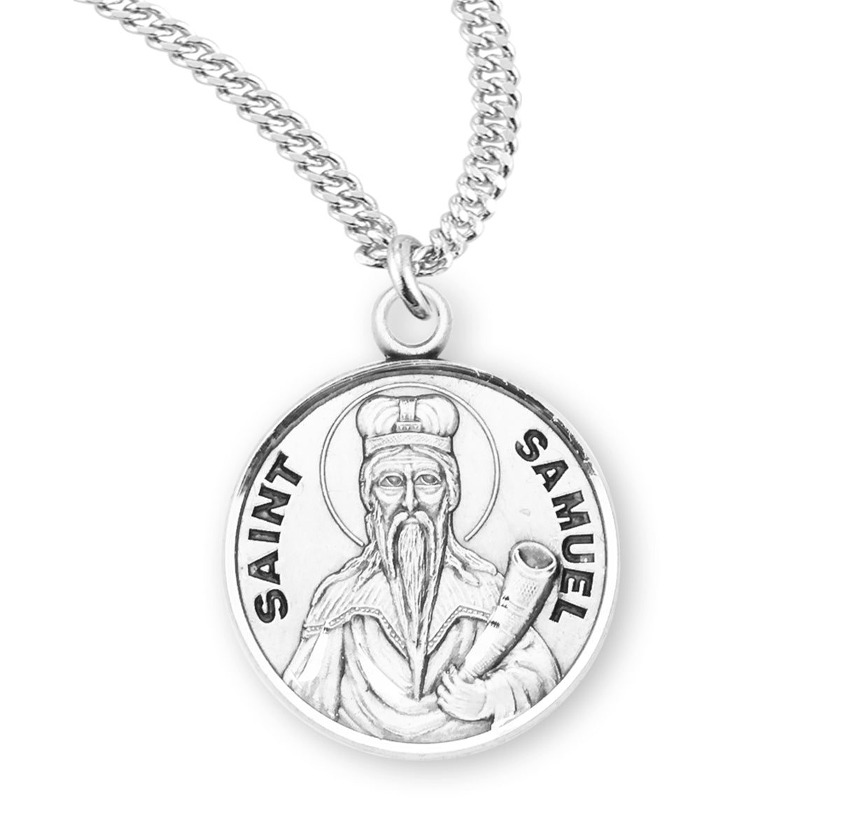 St. Samuel Sterling Silver Medal Necklace