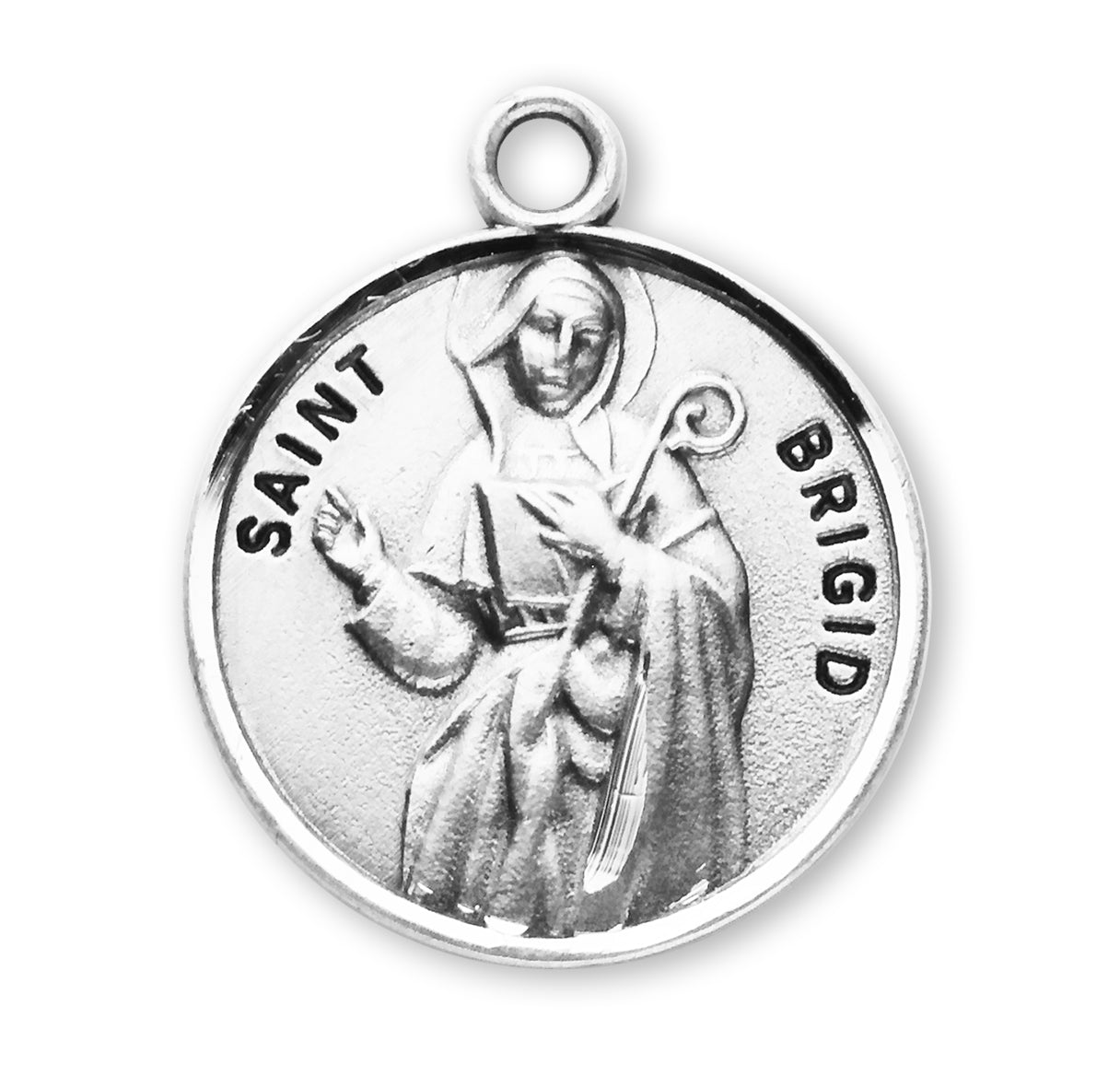 St. Brigid Sterling Silver Medal Necklace