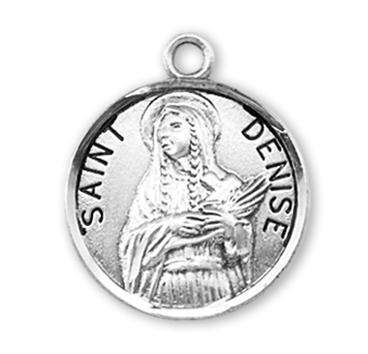 St. Denise Sterling Silver Medal Necklace