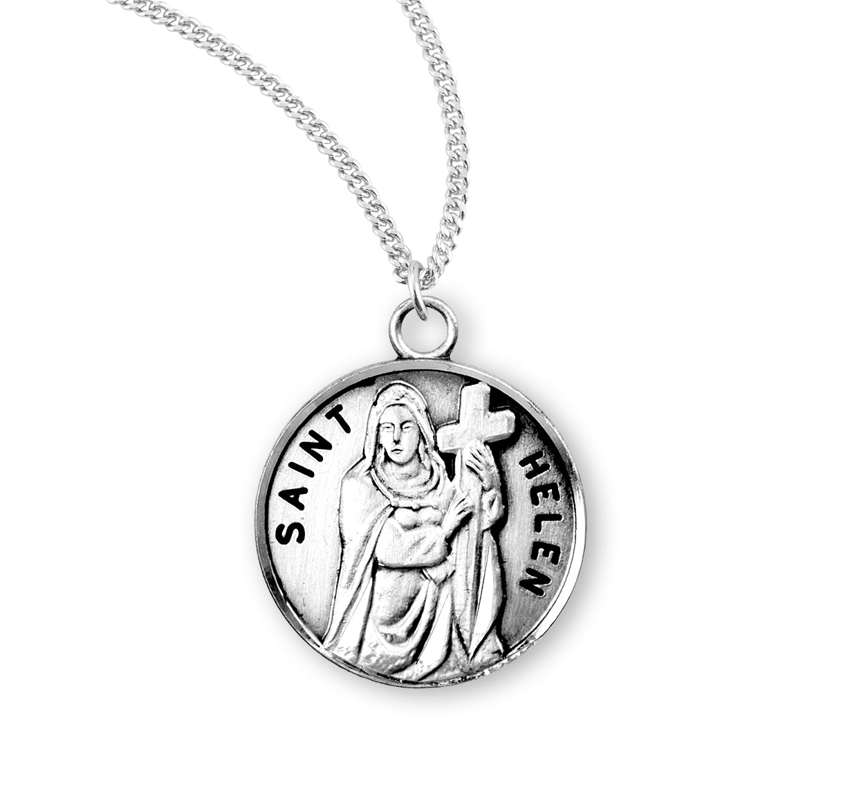 St. Helen Sterling Silver Medal Necklace