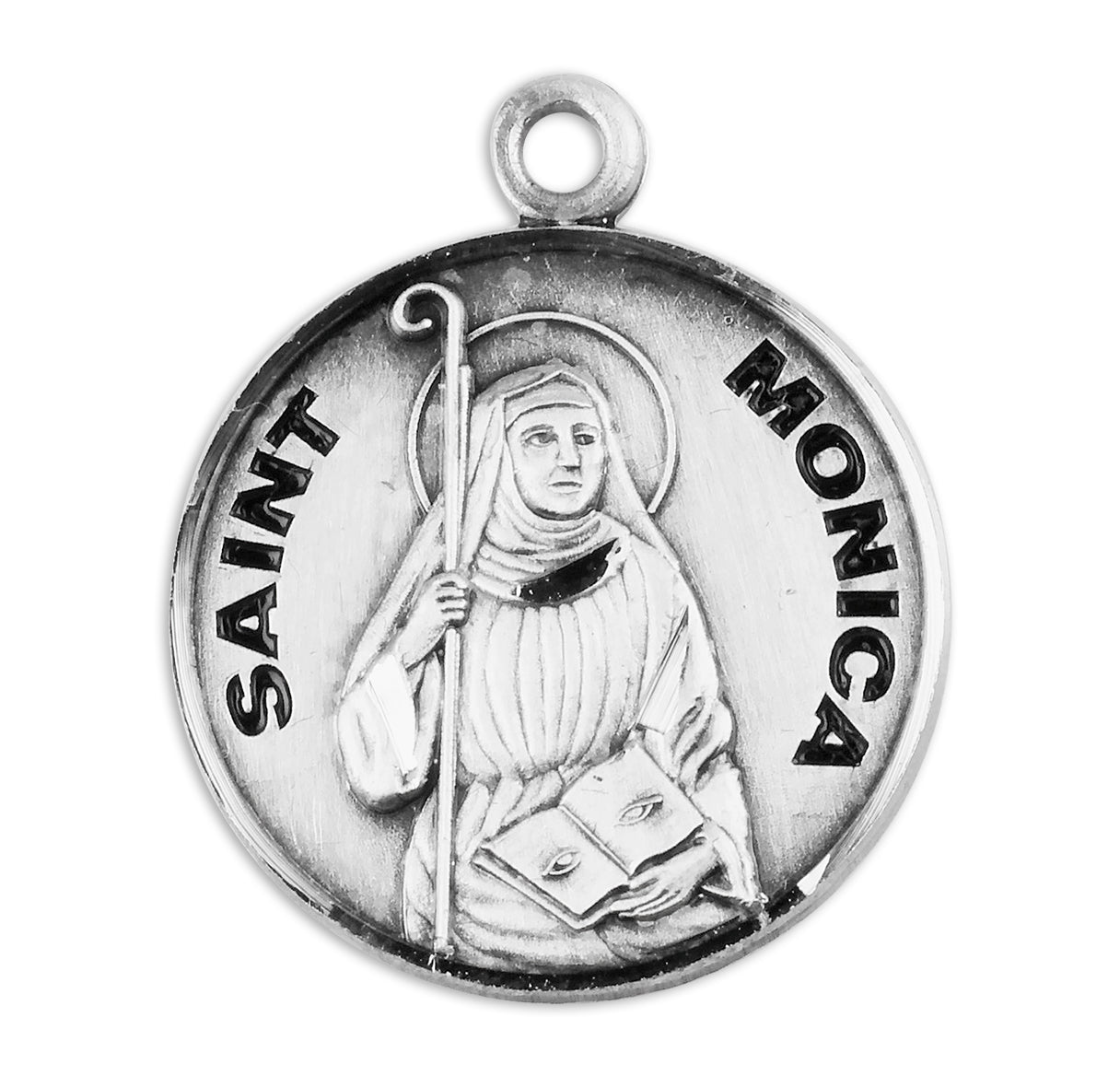 St. Monica Sterling Silver Medal Necklace