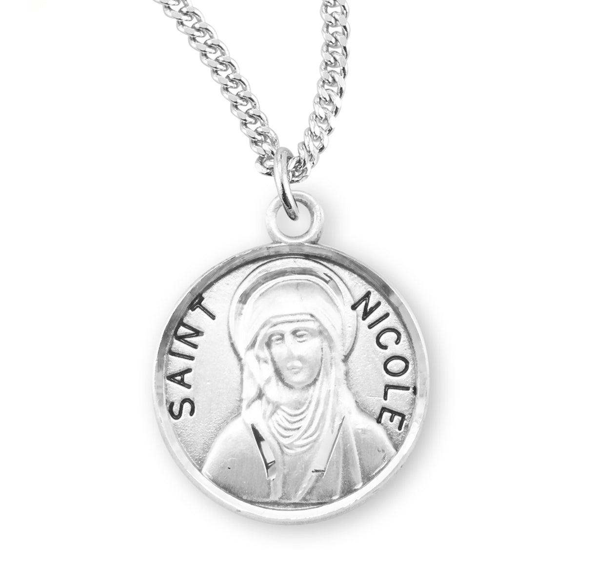 St. Nicole Sterling Silver Medal Necklace