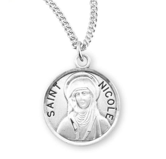 St. Nicole Sterling Silver Medal Necklace