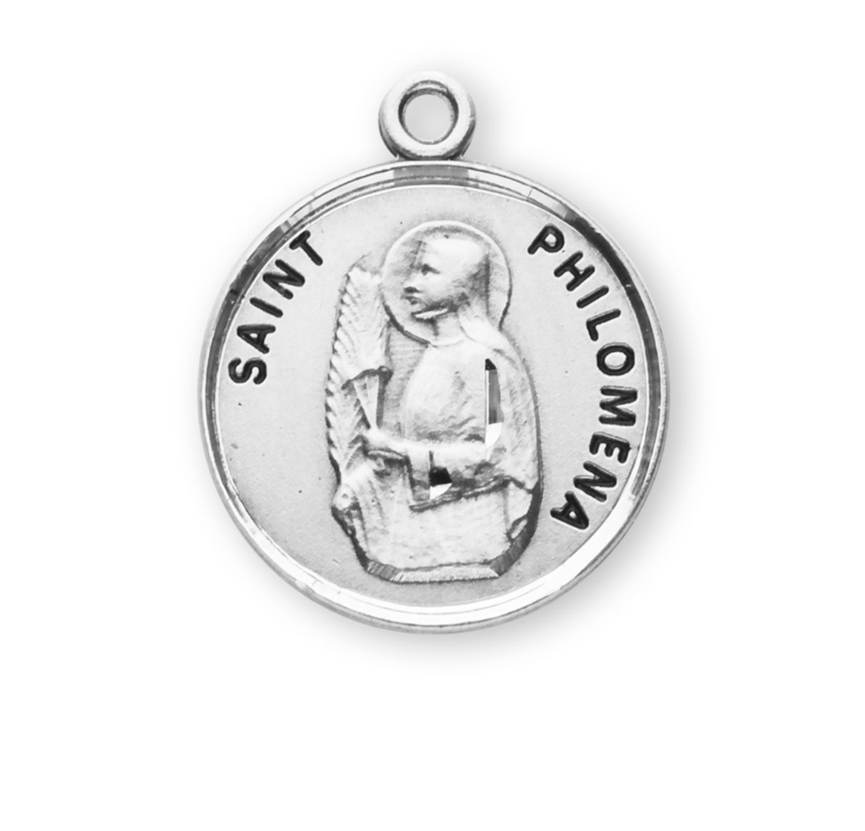 St. Philomena Sterling Silver Medal Necklace