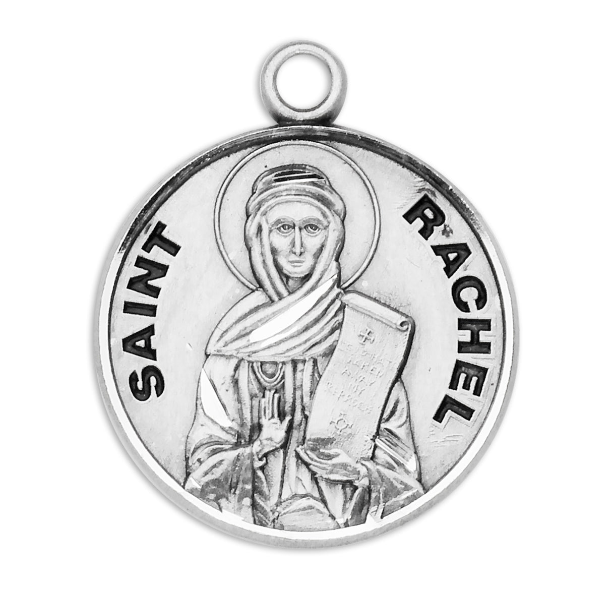 St. Rachel Sterling Silver Medal Necklace