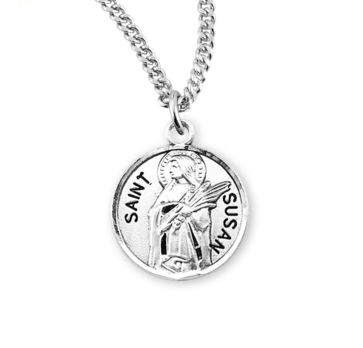 St. Susan Sterling Silver Medal Necklace