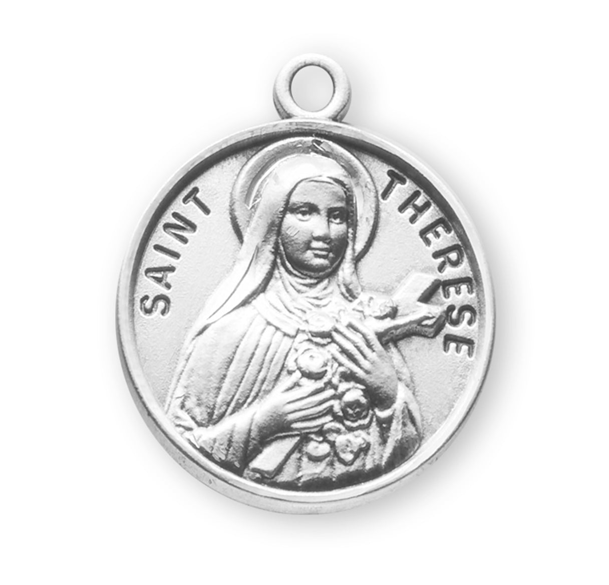 St. Therese Sterling Silver Medal Necklace