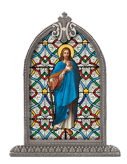 Good Shepherd Arch Liturgical Glass Small, Textured Italian Plexiglass