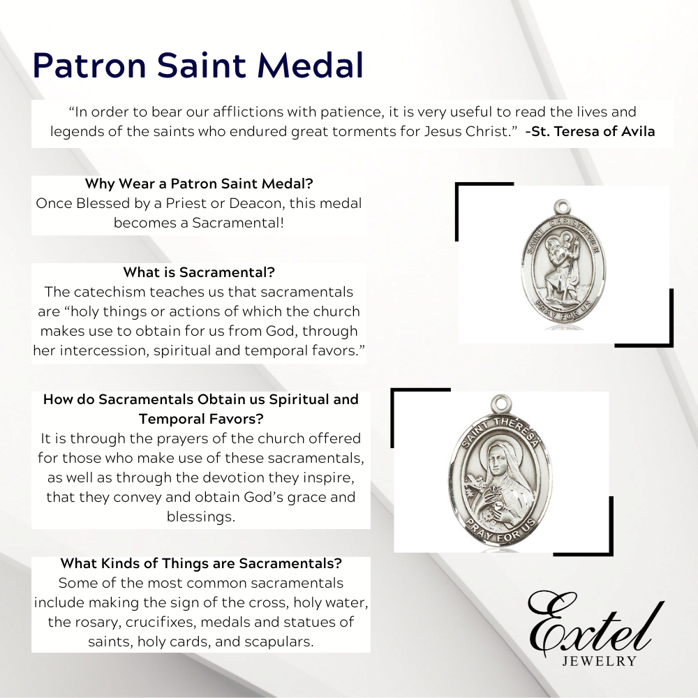 Extel Large 14kt Gold Filled St. Sebastian Martial Arts Medal Pendant Necklace Charm for Martial Arts Karate