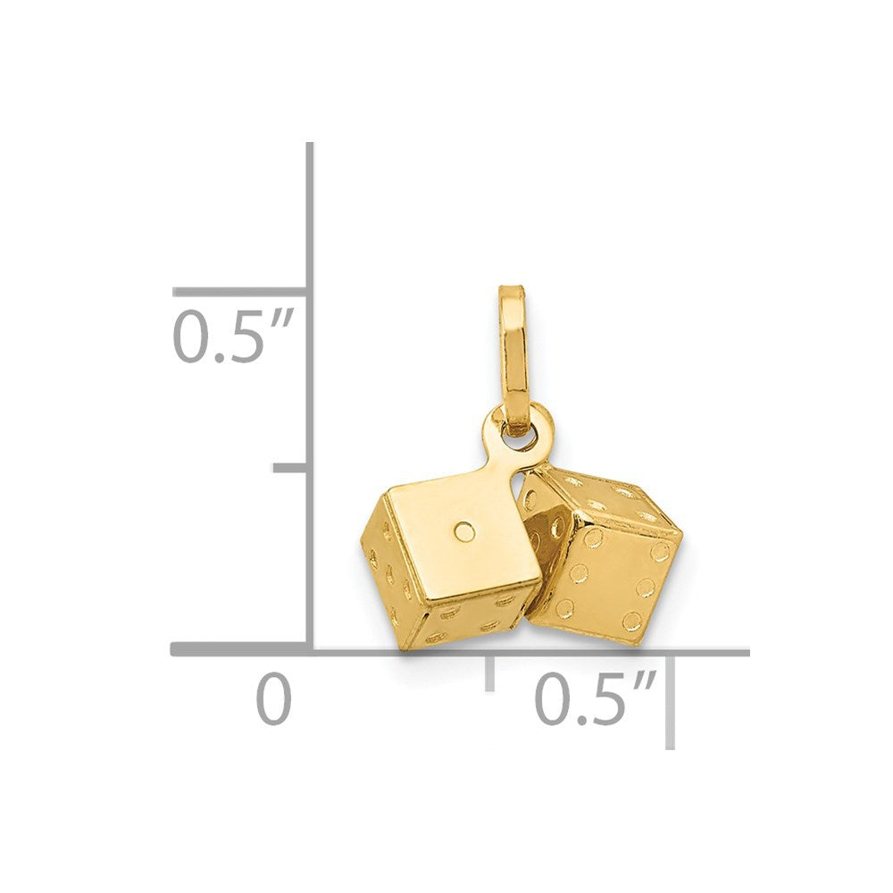 Extel Small 14k Gold Dice Charm