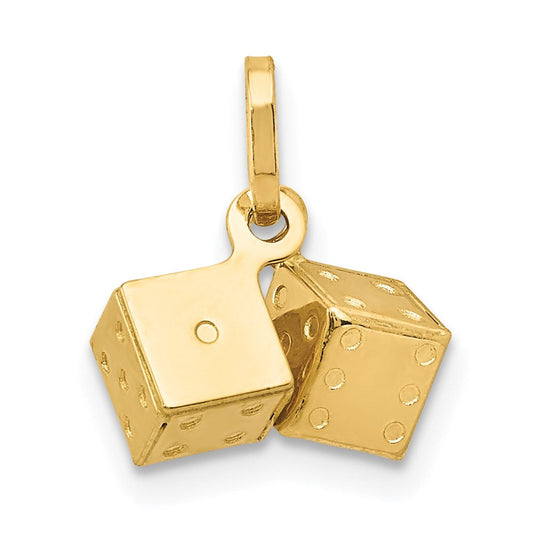 Extel Small 14k Gold Dice Charm