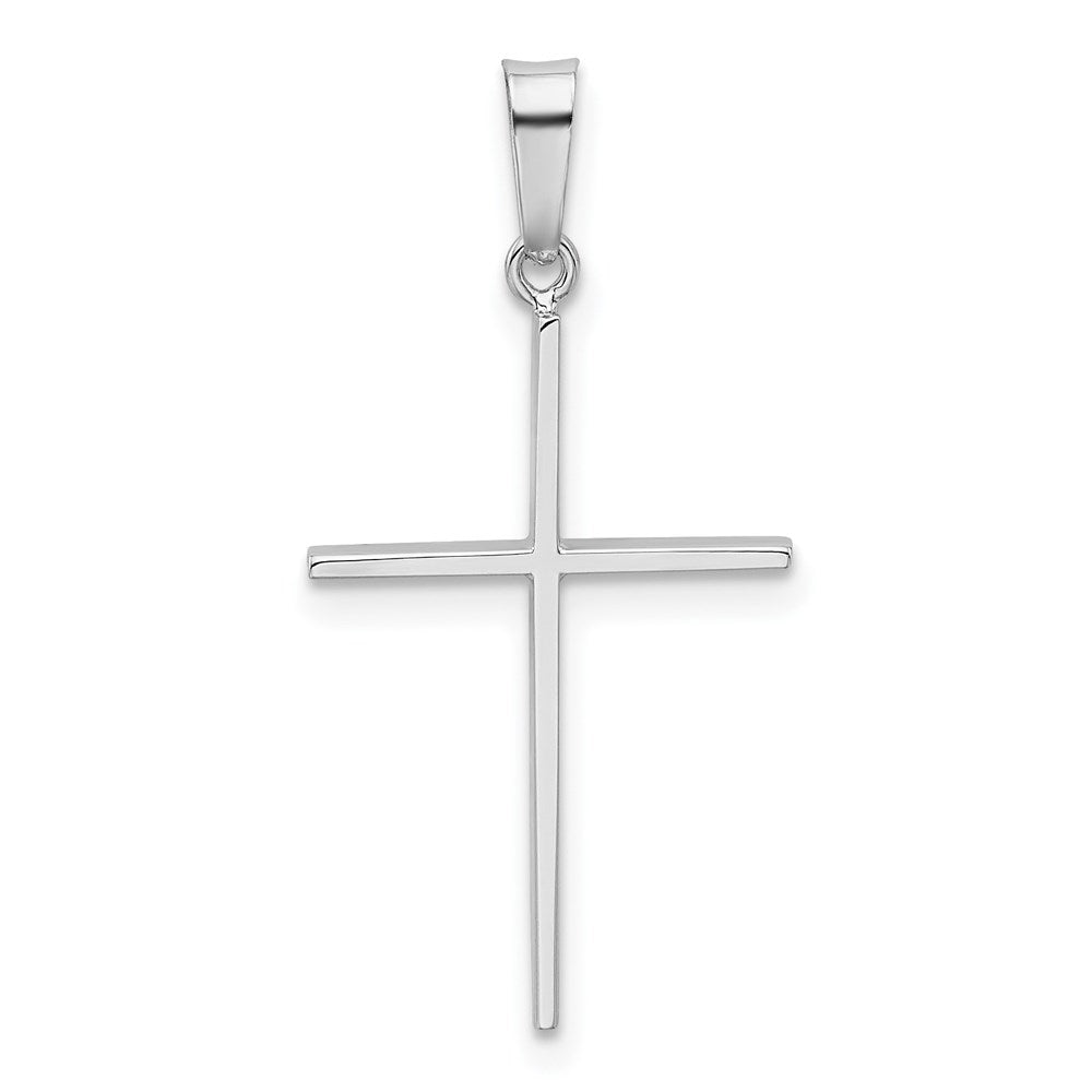 Extel Large 14k White Gold Cross Charm Pendant