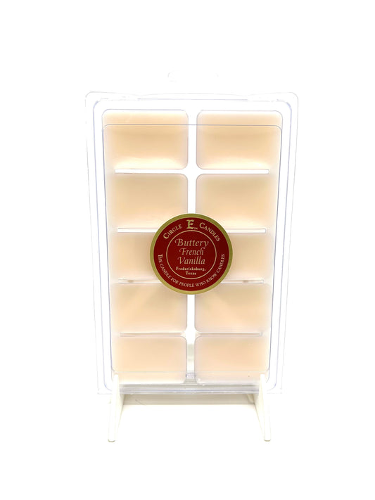 Circle E Candles Wax Melt Tart, Buttery French Vanilla Scent, Pack of 10 Tarts