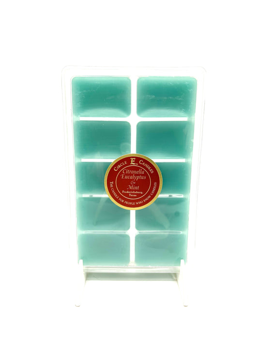 Circle E Candles Wax Melt Tart, Citronella Eucalyptus & Mint Scent, Pack of 10 Tarts