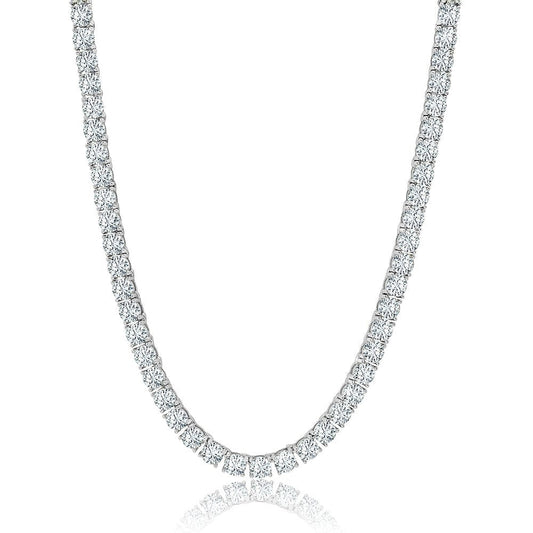 Crislu Classic Tennis Necklace Finished in Pure Platinum - 18"