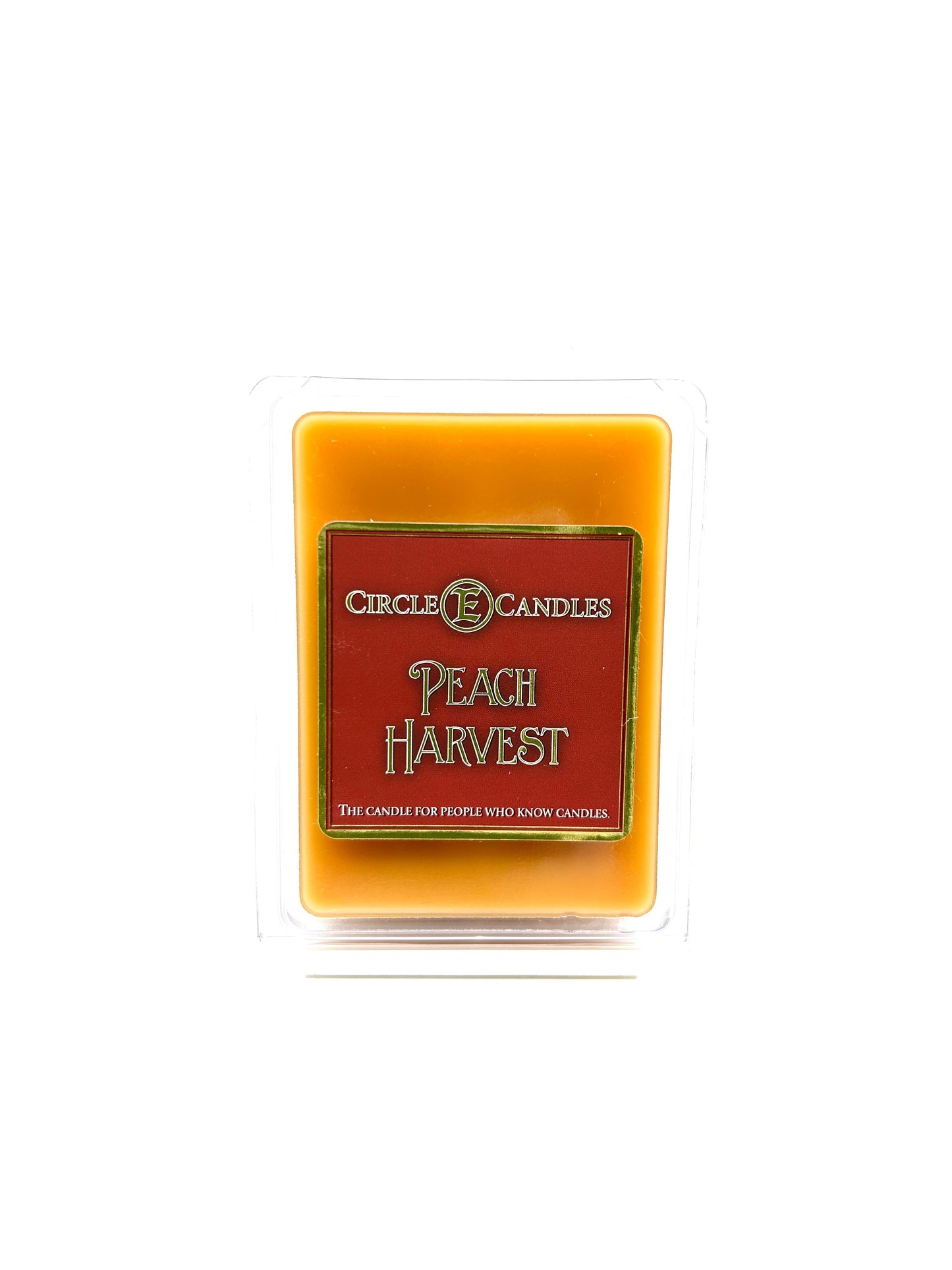 Circle E Candles Wax Melt Tart, Peach Harvest Scent, Pack of 6 Tarts, Extra Small Size 3oz