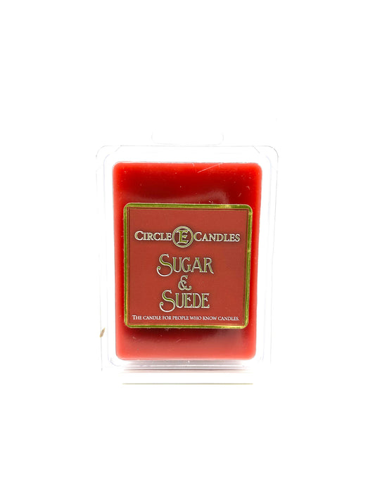 Circle E Candles Wax Melt Tart, Sugar and Suede Scent, Pack of 6 Tarts, Extra Small Size 3oz