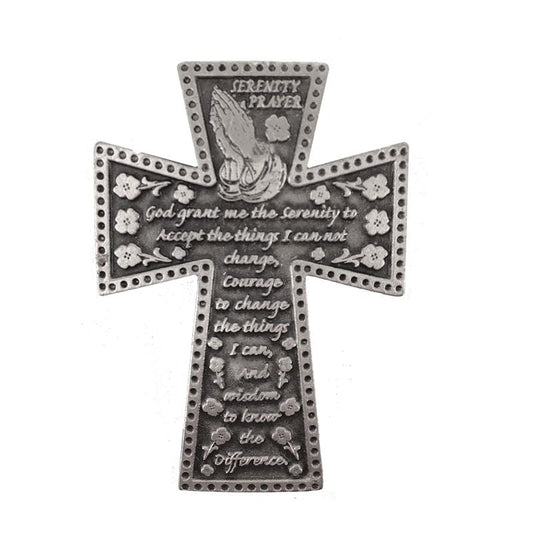 Extel Pewter Serenity Prayer Cross Auto Sun Visor Clip for Men Women Car Truck